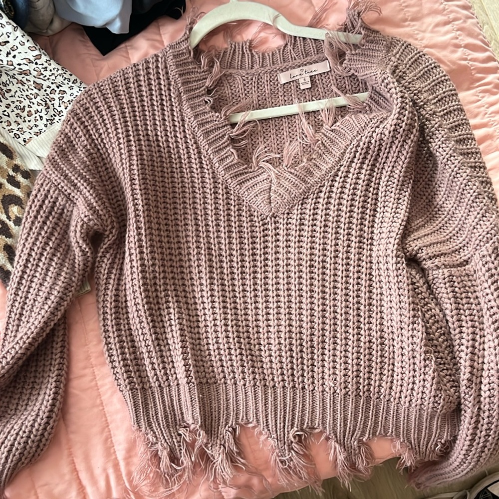 blush sweater
